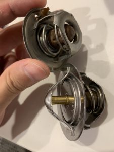 ローバーミニのサーモスタット動作テスト