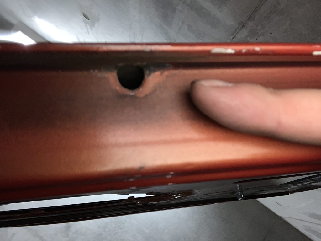 ローバーミニのドア錆修理