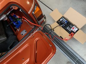 ローバーミニのバッテリーブースターケーブル