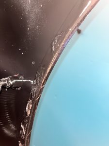 ローバーミニのサビ補修と再塗装